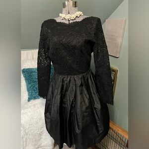 Catherine Regehr vintage silk taffeta lace dress